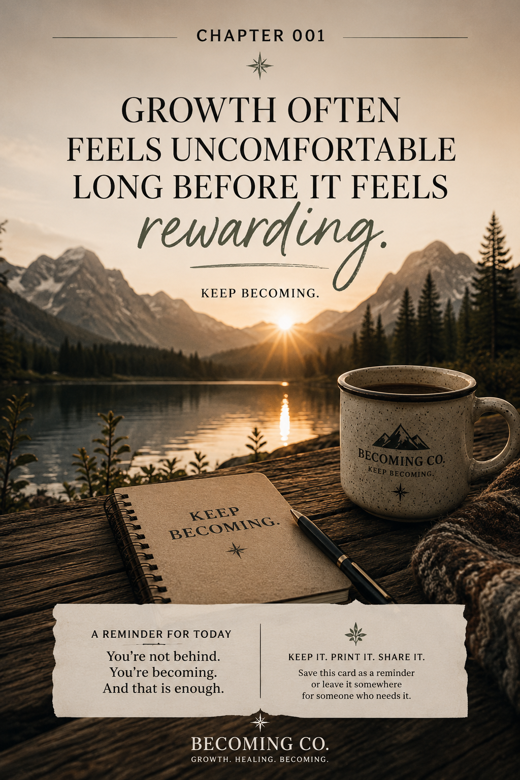 Free Chapter Card #001 — Growth Often Feels Uncomfortable