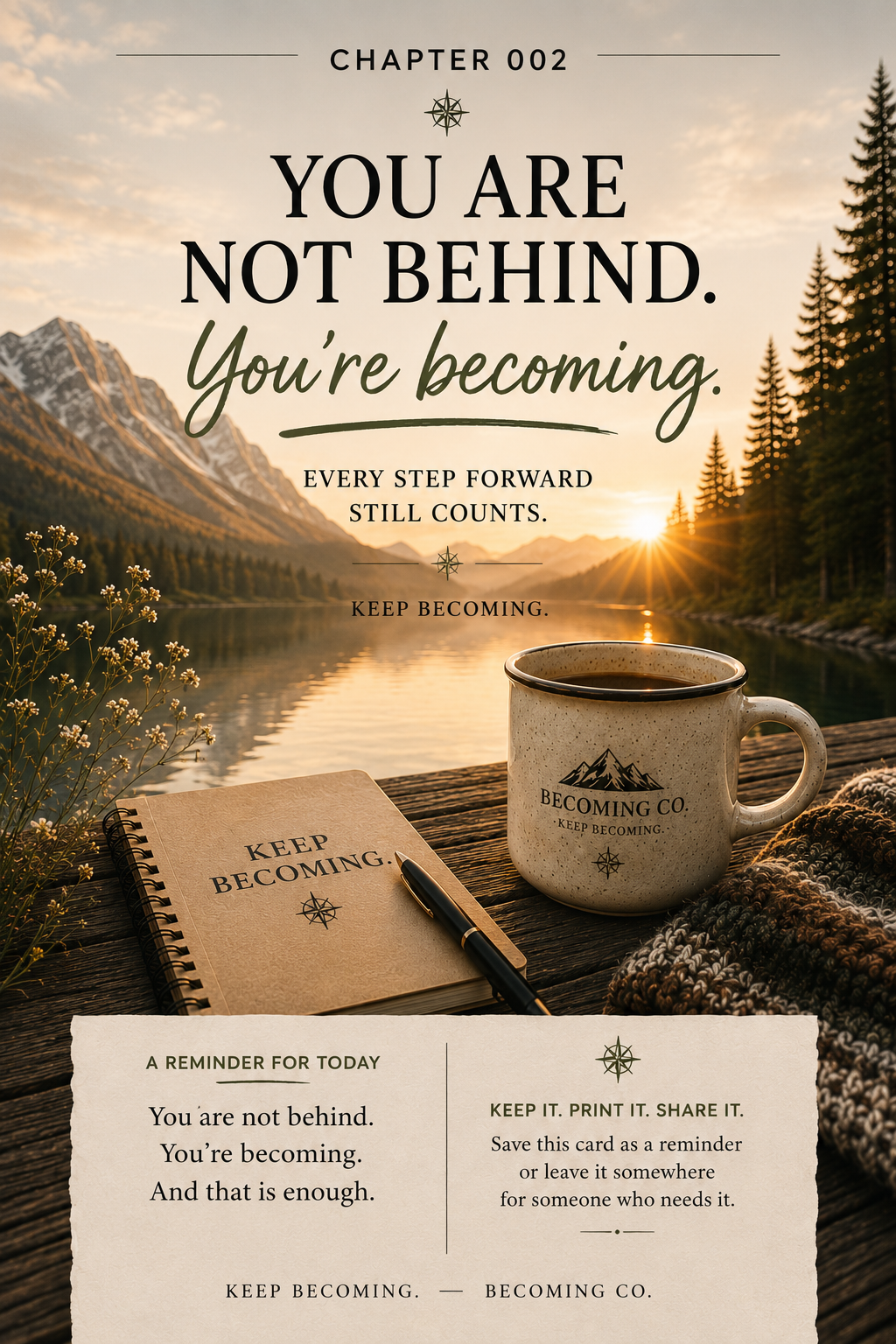 Free Chapter Card #002 — You Are Not Behind. You’re Becoming.