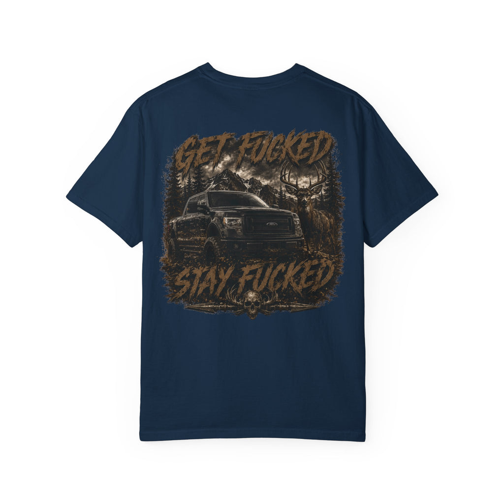 Built Different Hunting Shirt | GF Skull Logo Tee | Truck & Mule Deer Graphic Shirt