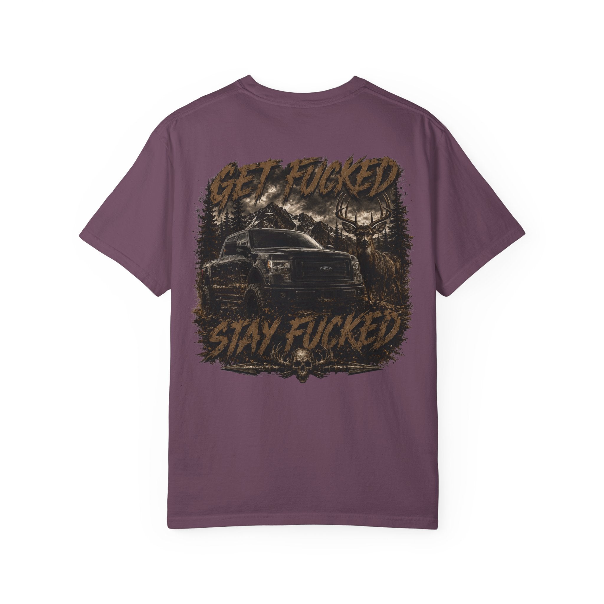 Built Different Hunting Shirt | GF Skull Logo Tee | Truck & Mule Deer Graphic Shirt
