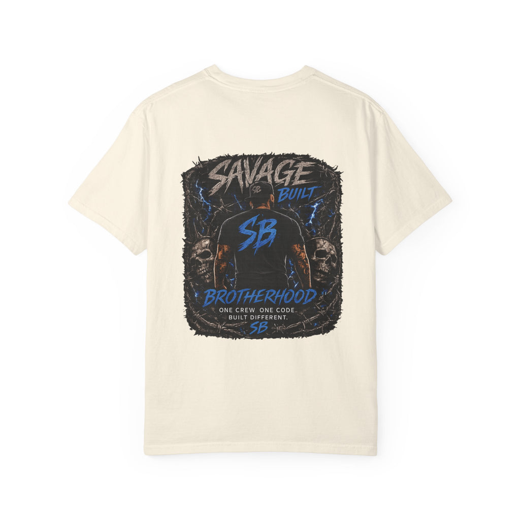 Savage Built Brotherhood T-Shirt | Men’s Graphic Tee | Streetwear Back Print Shirt | SB Logo Tee | Built Different Apparel