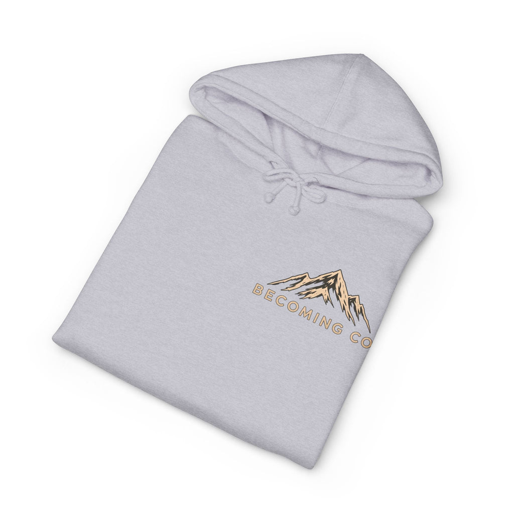 Becoming Co. Keep Becoming Mountain Compass Hoodie | Rugged Outdoor Unisex Hoodie