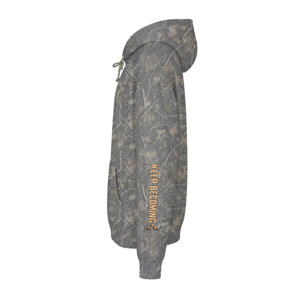 Becoming Co. Keep Becoming Mountain Compass Hoodie | Rugged Outdoor Unisex Hoodie