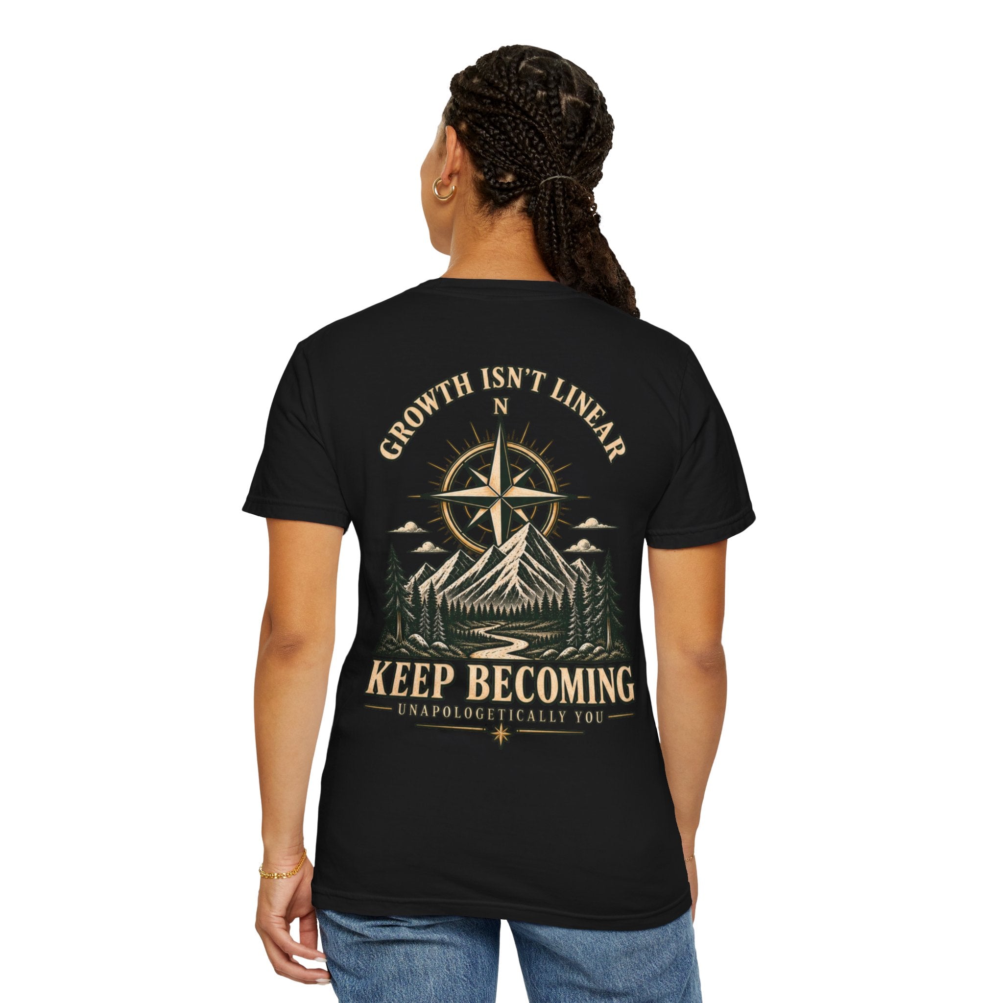Keep Becoming Unisex Graphic Tee | Vintage Mountain Compass Shirt | Becoming Co.
