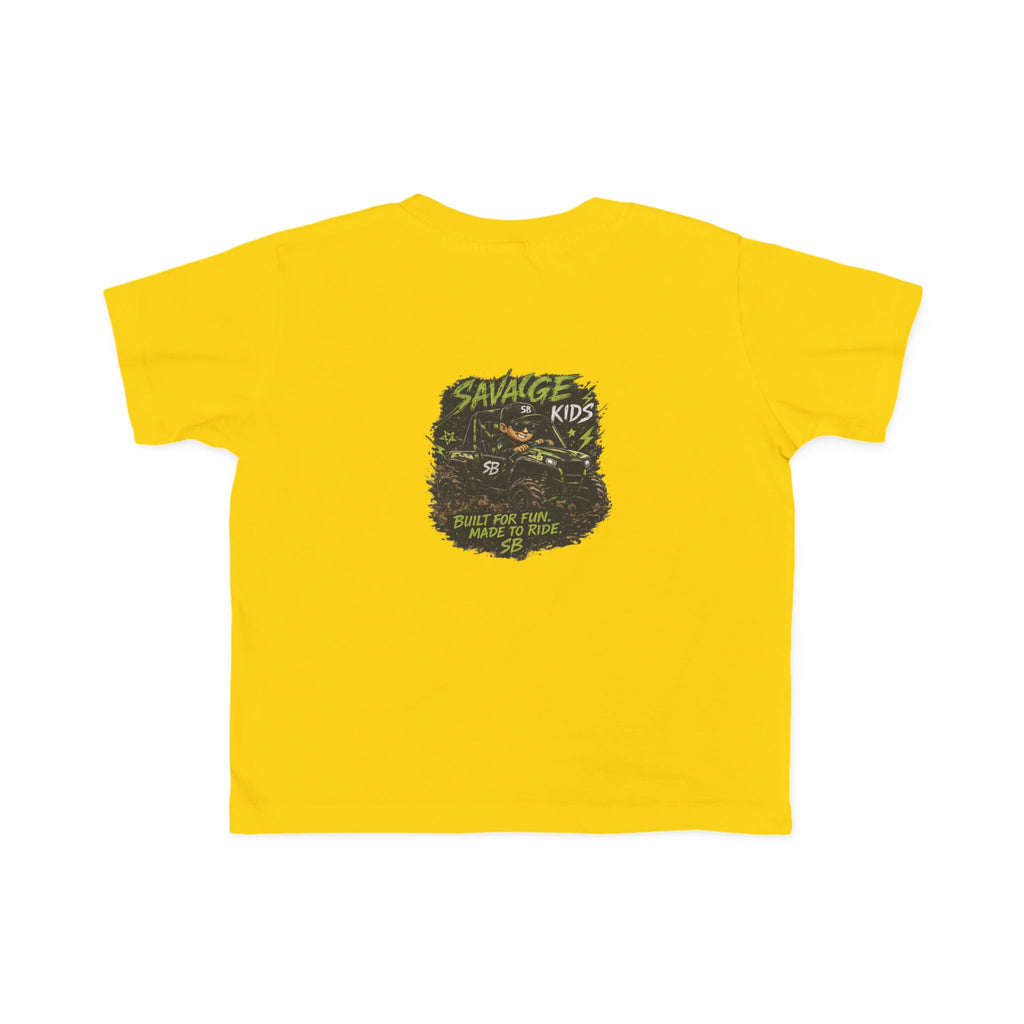 Savage Kids Toddler T-Shirt | Off-Road Graphic Tee | Built for Fun Made to Ride Shirt | Boys Adventure Tee | Cool Kids Graphic Shirt