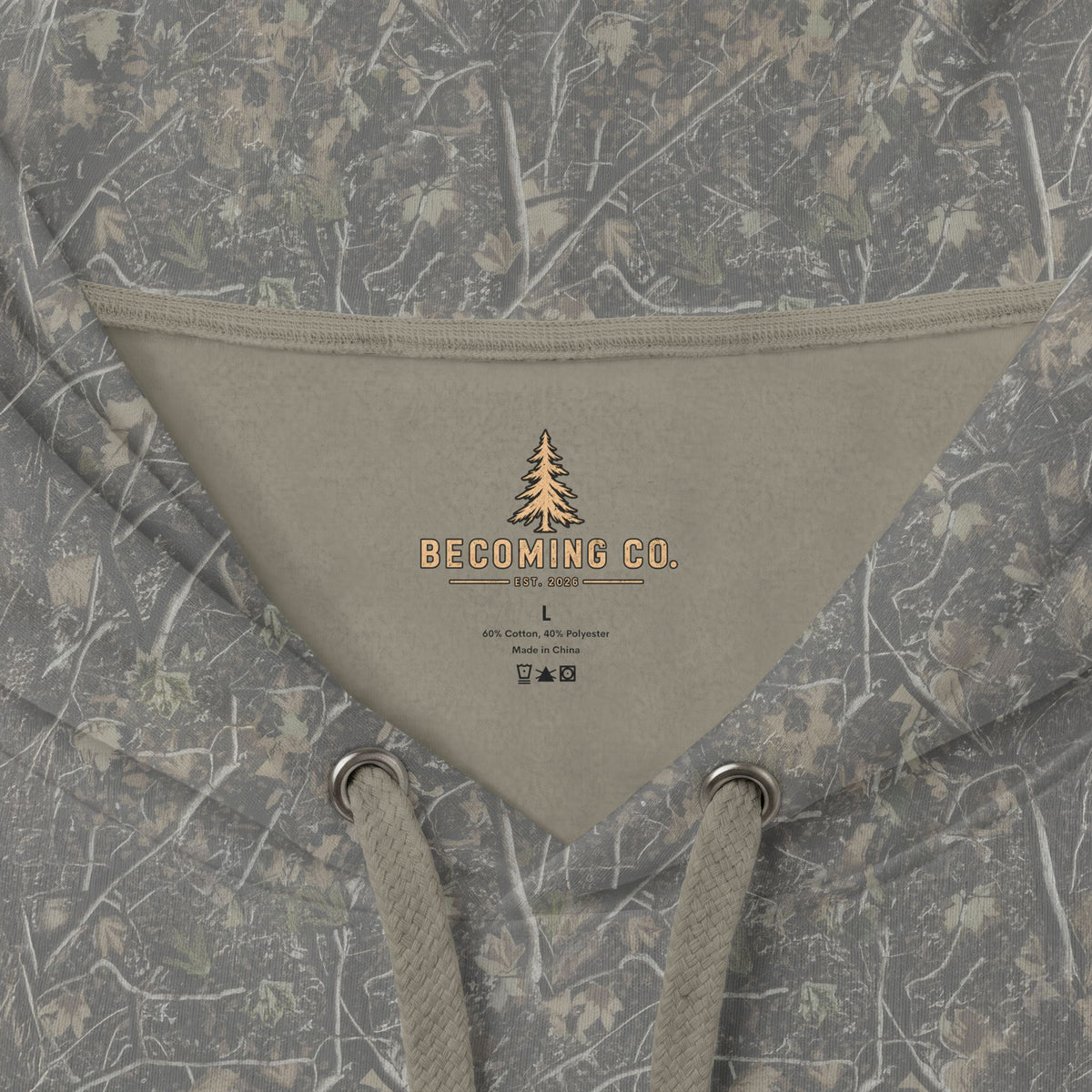 Becoming Co. Keep Becoming Mountain Compass Hoodie | Rugged Outdoor Unisex Hoodie