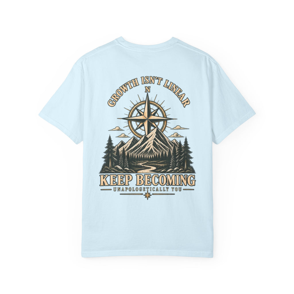 Keep Becoming Unisex Graphic Tee | Vintage Mountain Compass Shirt | Becoming Co.