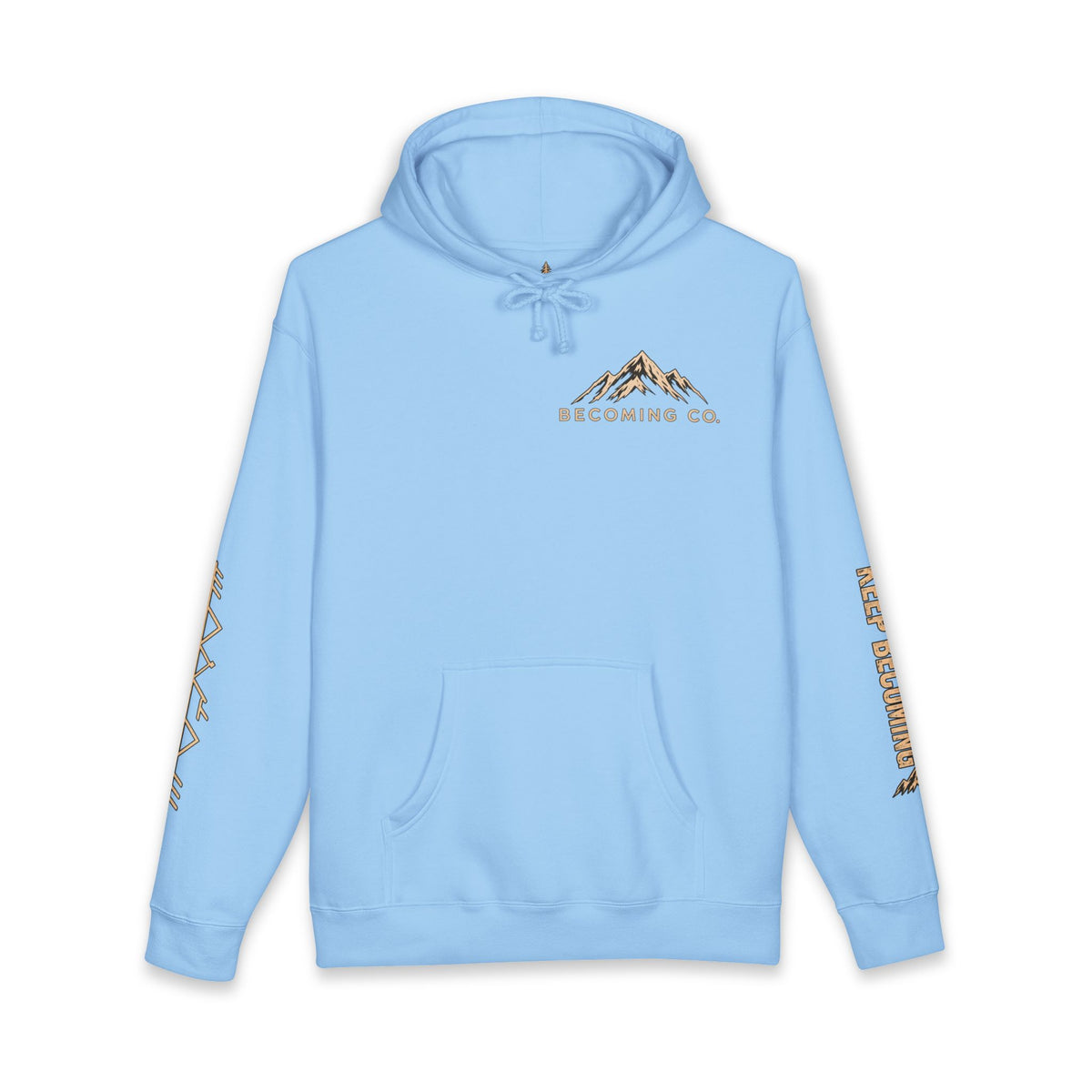 Becoming Co. Keep Becoming Mountain Compass Hoodie | Rugged Outdoor Unisex Hoodie