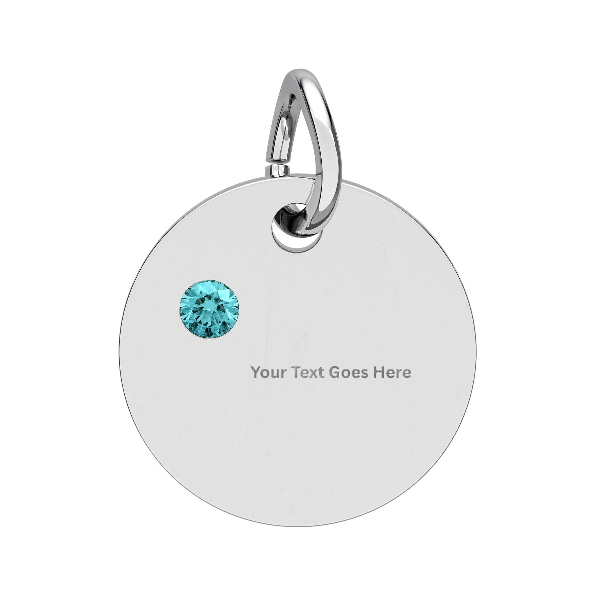 Personalized Birthstone Charm Necklace – Engraved Name Pendant Gift