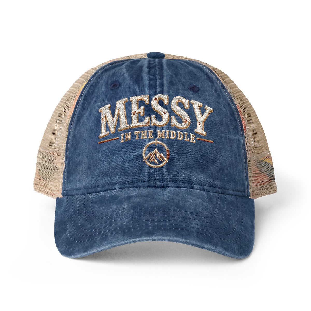Messy in the Middle Washed Trucker Hat | Becoming Co.
