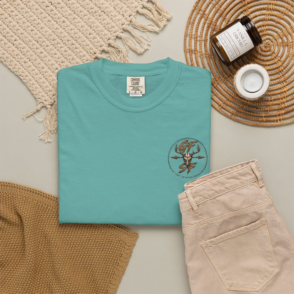 Built Different Hunting Shirt | GF Skull Logo Tee | Truck & Mule Deer Graphic Shirt