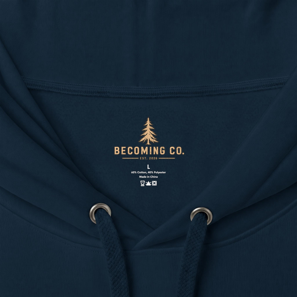 Becoming Co. Keep Becoming Mountain Compass Hoodie | Rugged Outdoor Unisex Hoodie