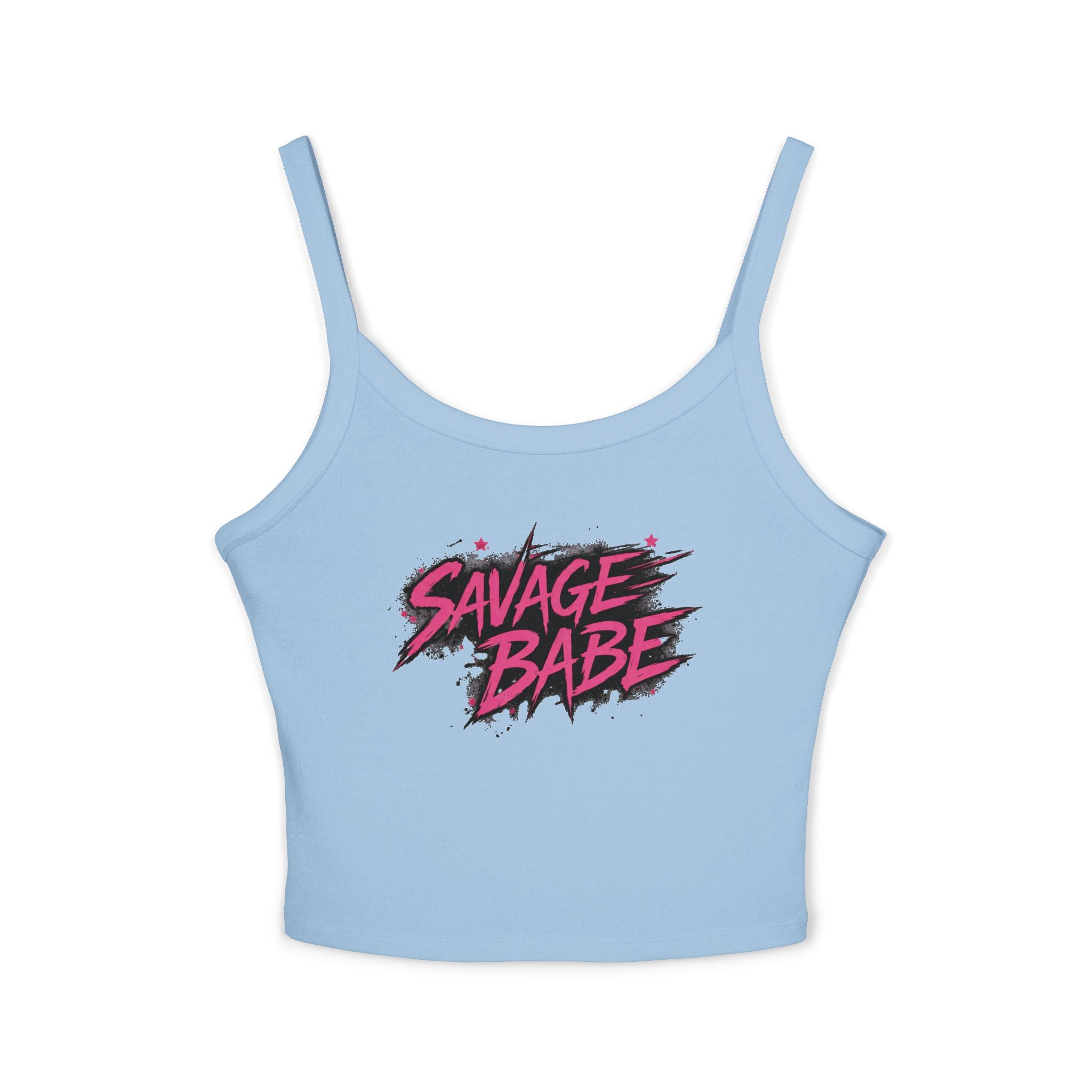 Savage Babe Tank Top | Edgy Graphic Shirt | Black Aesthetic Crop Tank | Streetwear Outfit | Bold Statement Top
