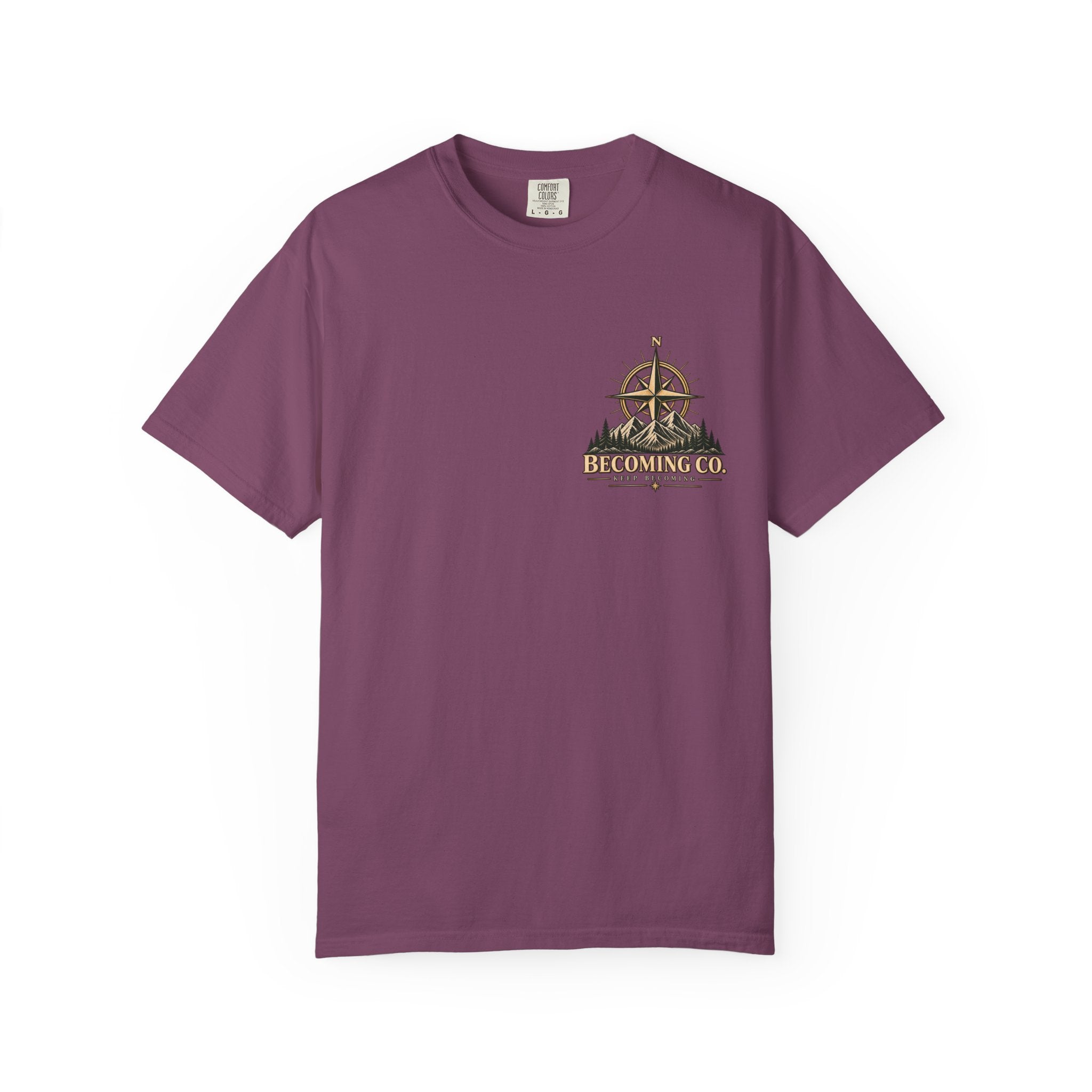 Keep Becoming Unisex Graphic Tee | Vintage Mountain Compass Shirt | Becoming Co.
