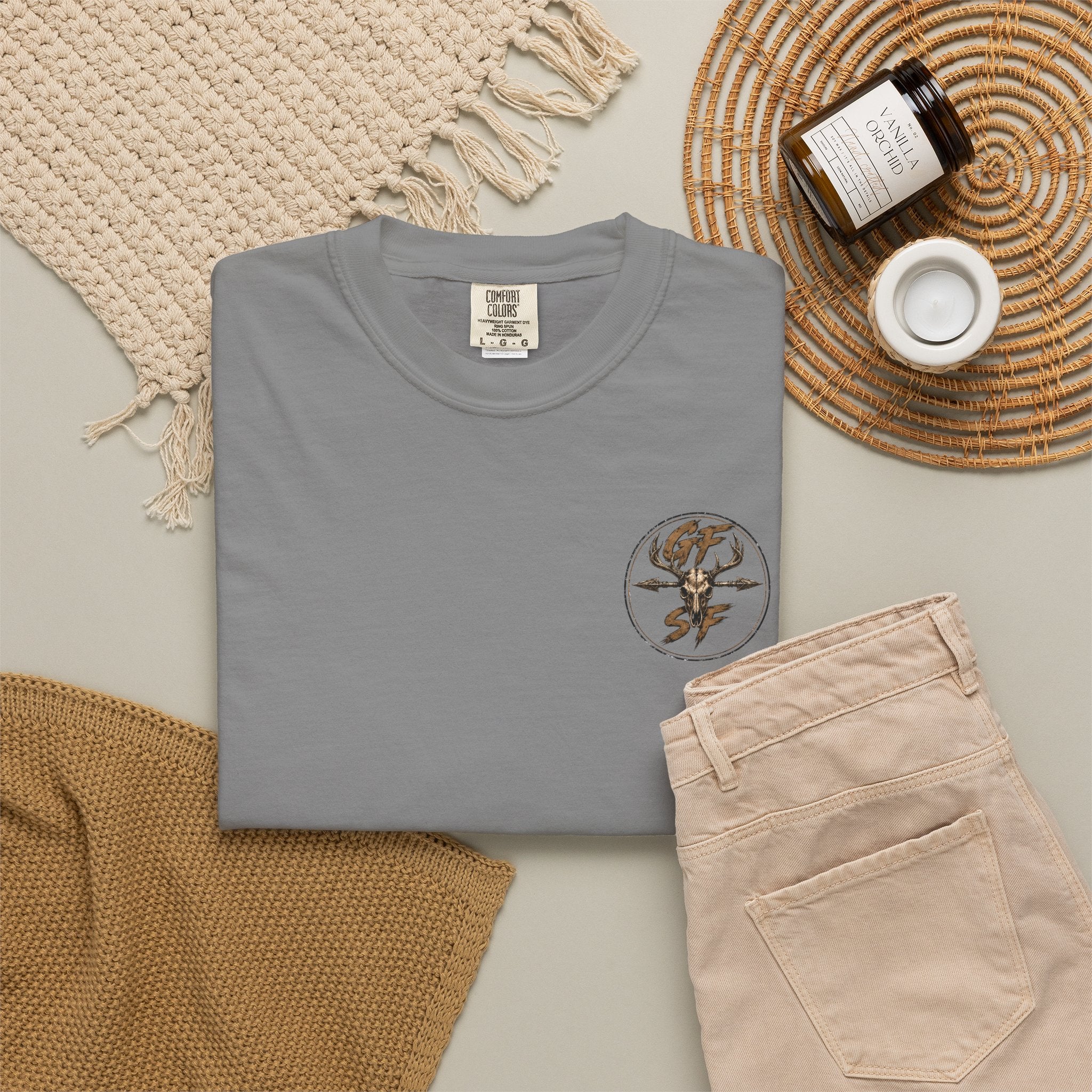 Built Different Hunting Shirt | GF Skull Logo Tee | Truck & Mule Deer Graphic Shirt