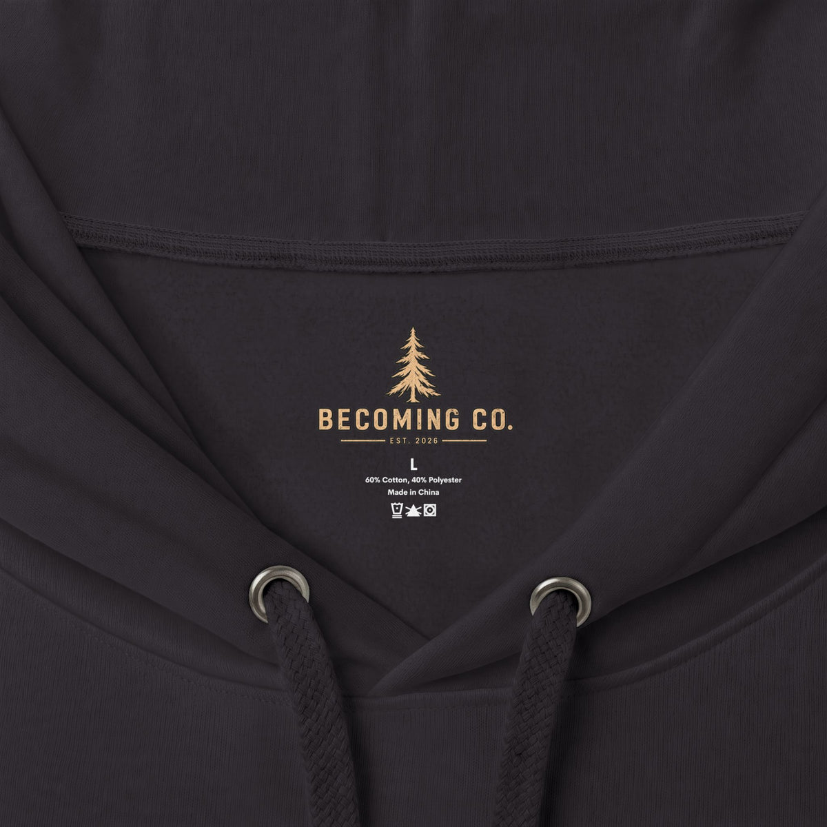 Becoming Co. Keep Becoming Mountain Compass Hoodie | Rugged Outdoor Unisex Hoodie