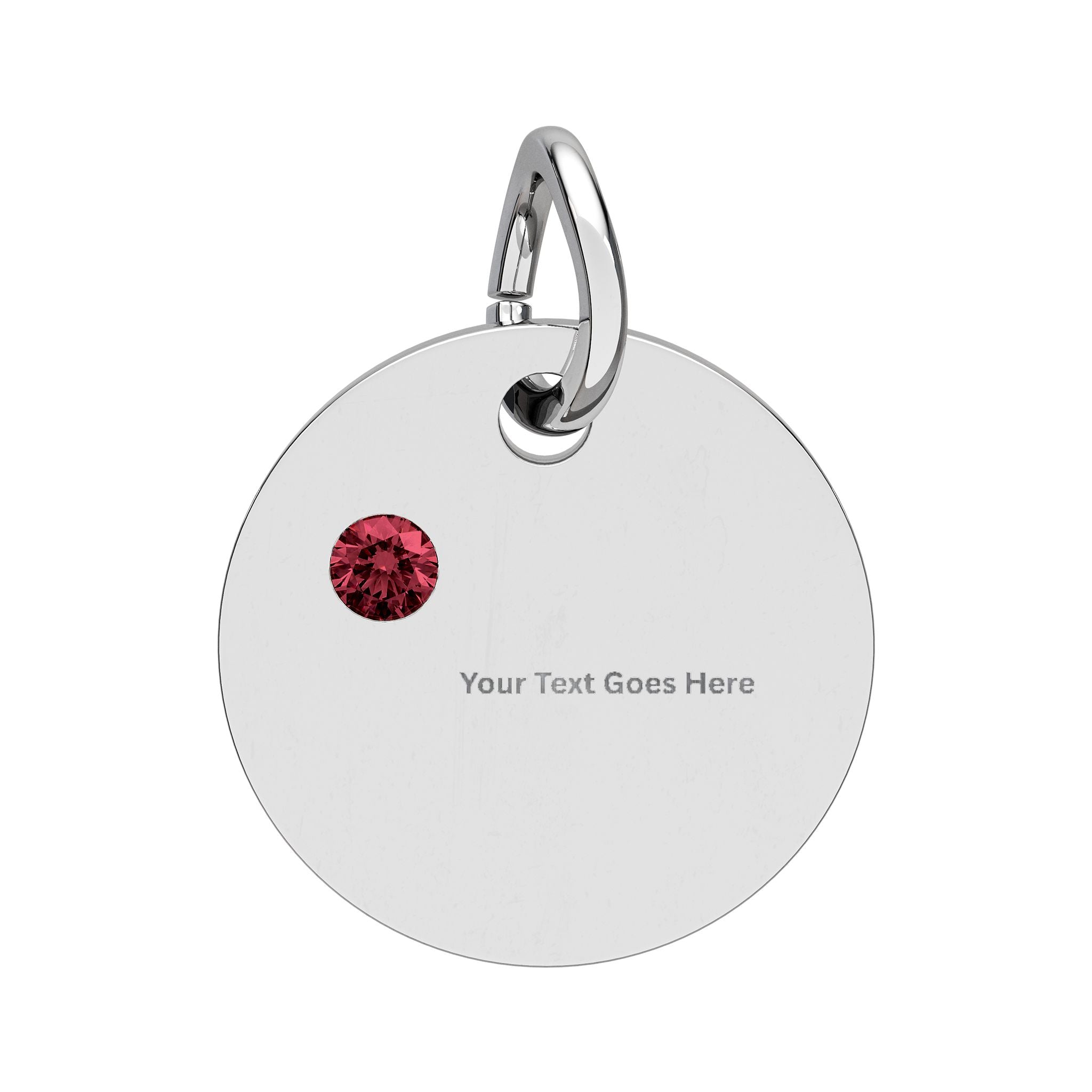 Personalized Birthstone Charm Necklace – Engraved Name Pendant Gift