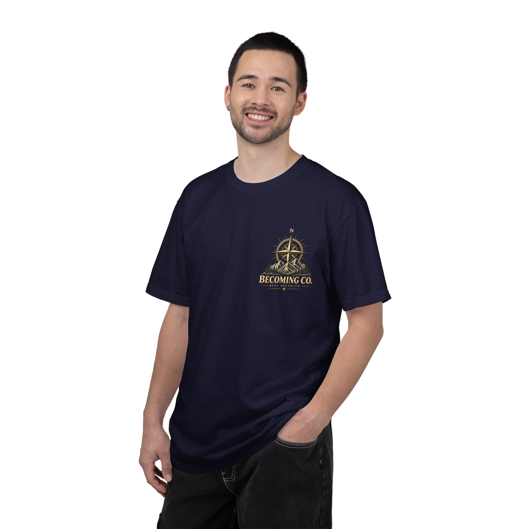 Keep Becoming Unisex Graphic Tee | Vintage Mountain Compass Shirt | Becoming Co.