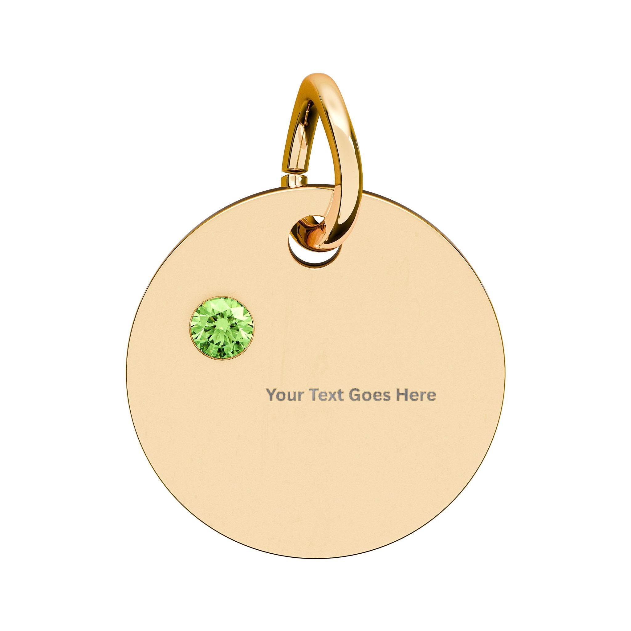 Personalized Birthstone Charm Necklace – Engraved Name Pendant Gift