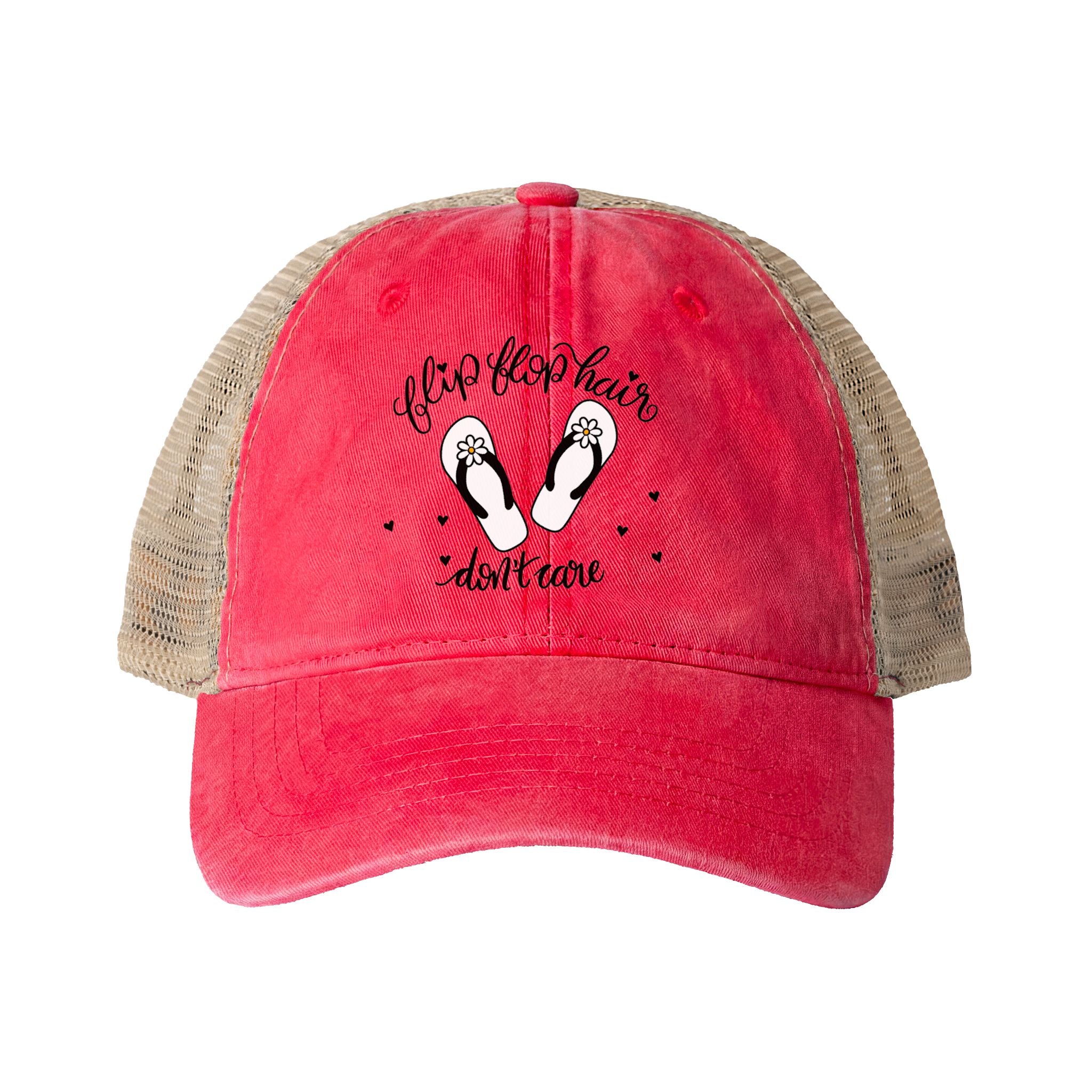 Flip Flop Hair Don't Care Ponytail Hat