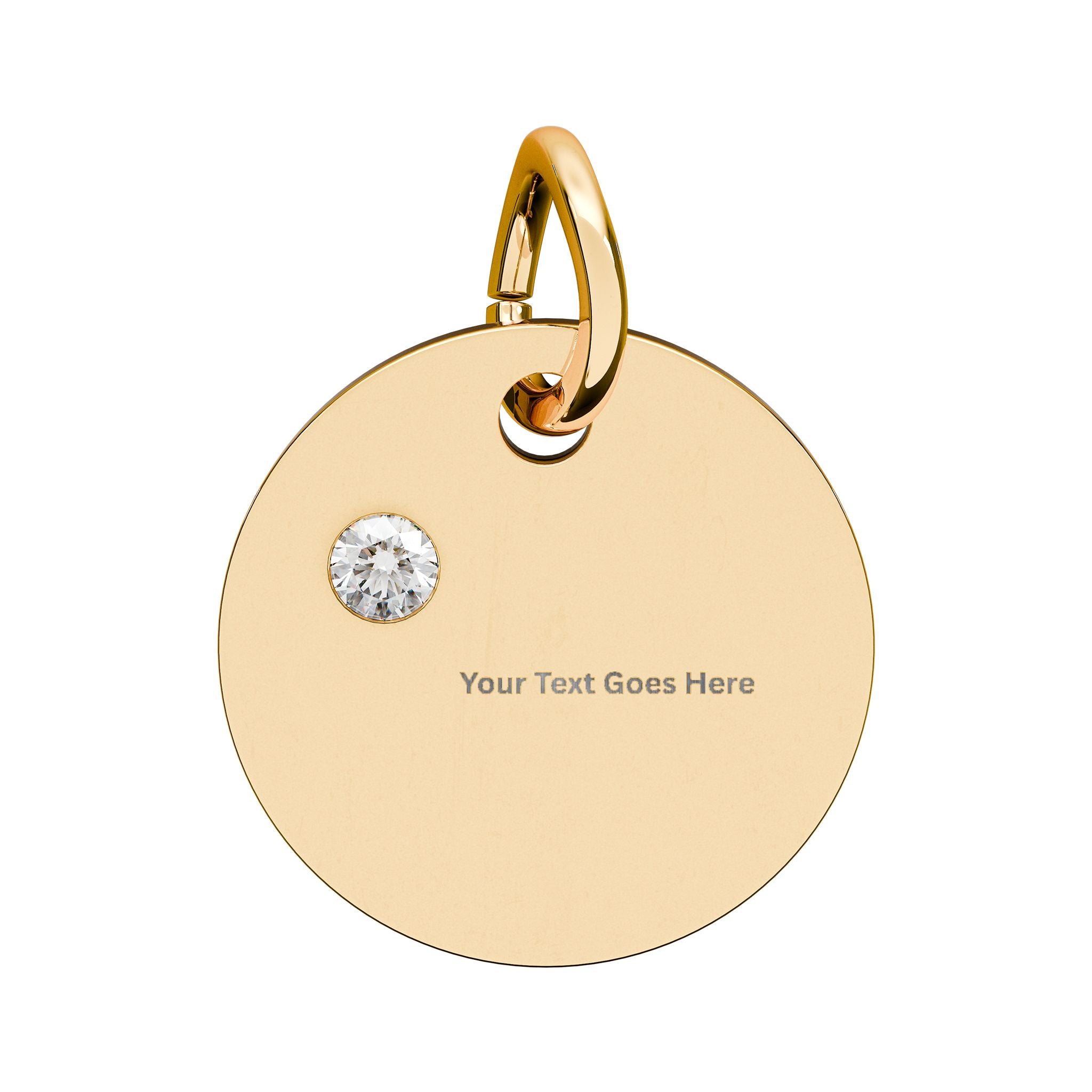 Personalized Birthstone Charm Necklace – Engraved Name Pendant Gift