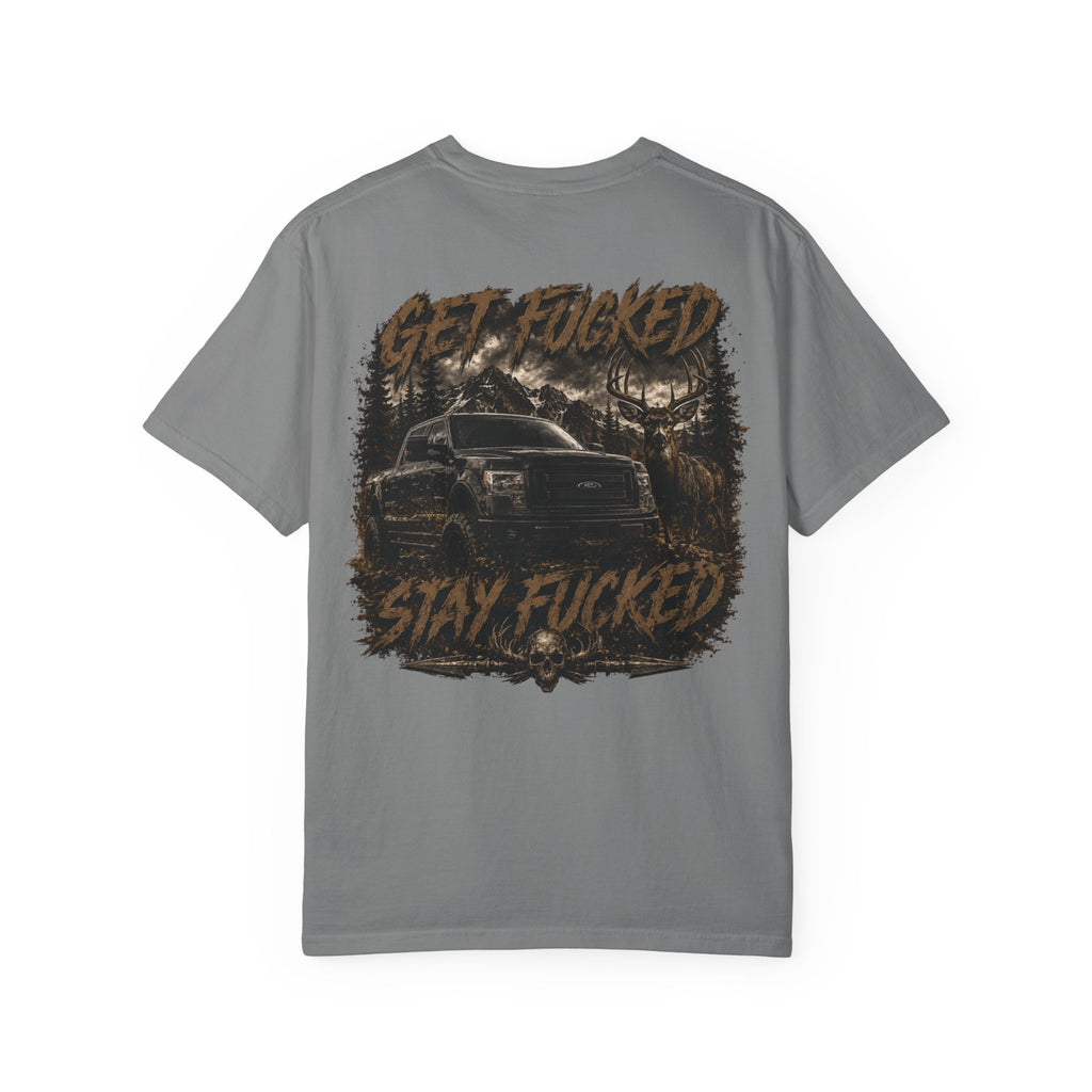 Built Different Hunting Shirt | GF Skull Logo Tee | Truck & Mule Deer Graphic Shirt