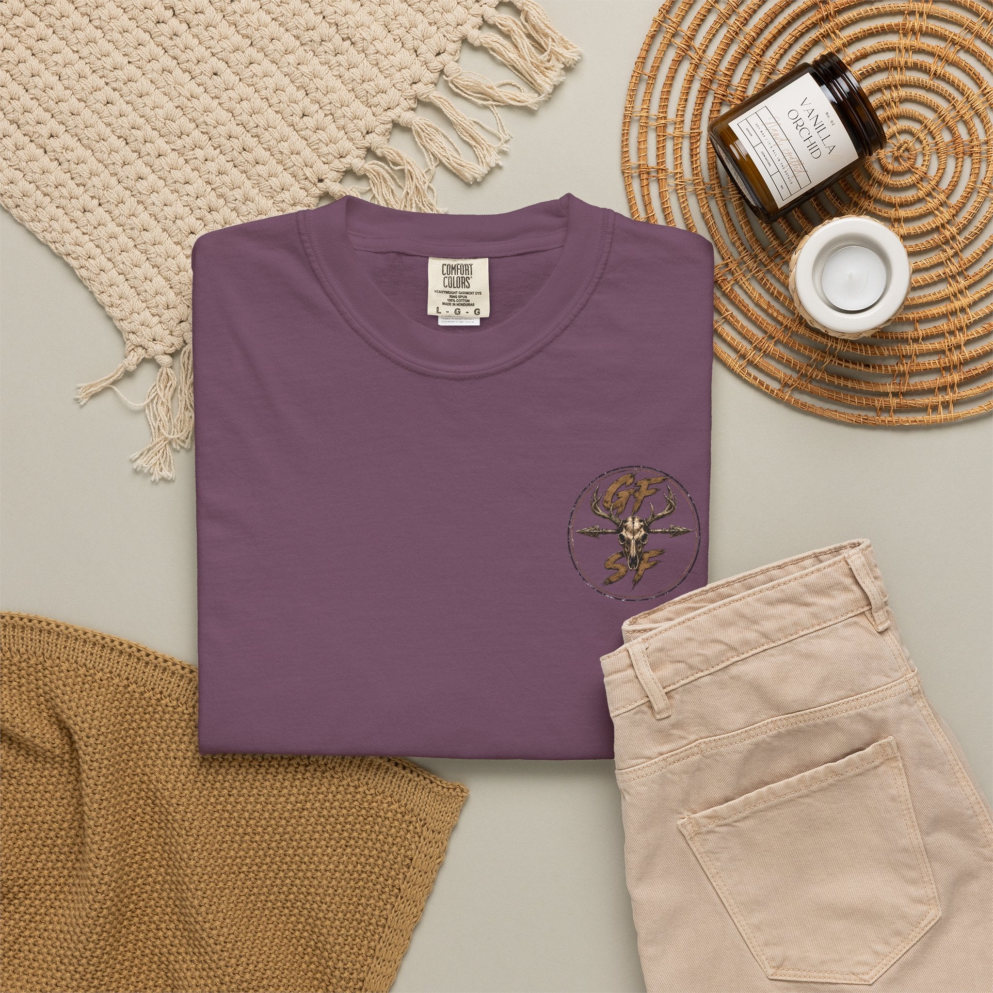 Built Different Hunting Shirt | GF Skull Logo Tee | Truck & Mule Deer Graphic Shirt