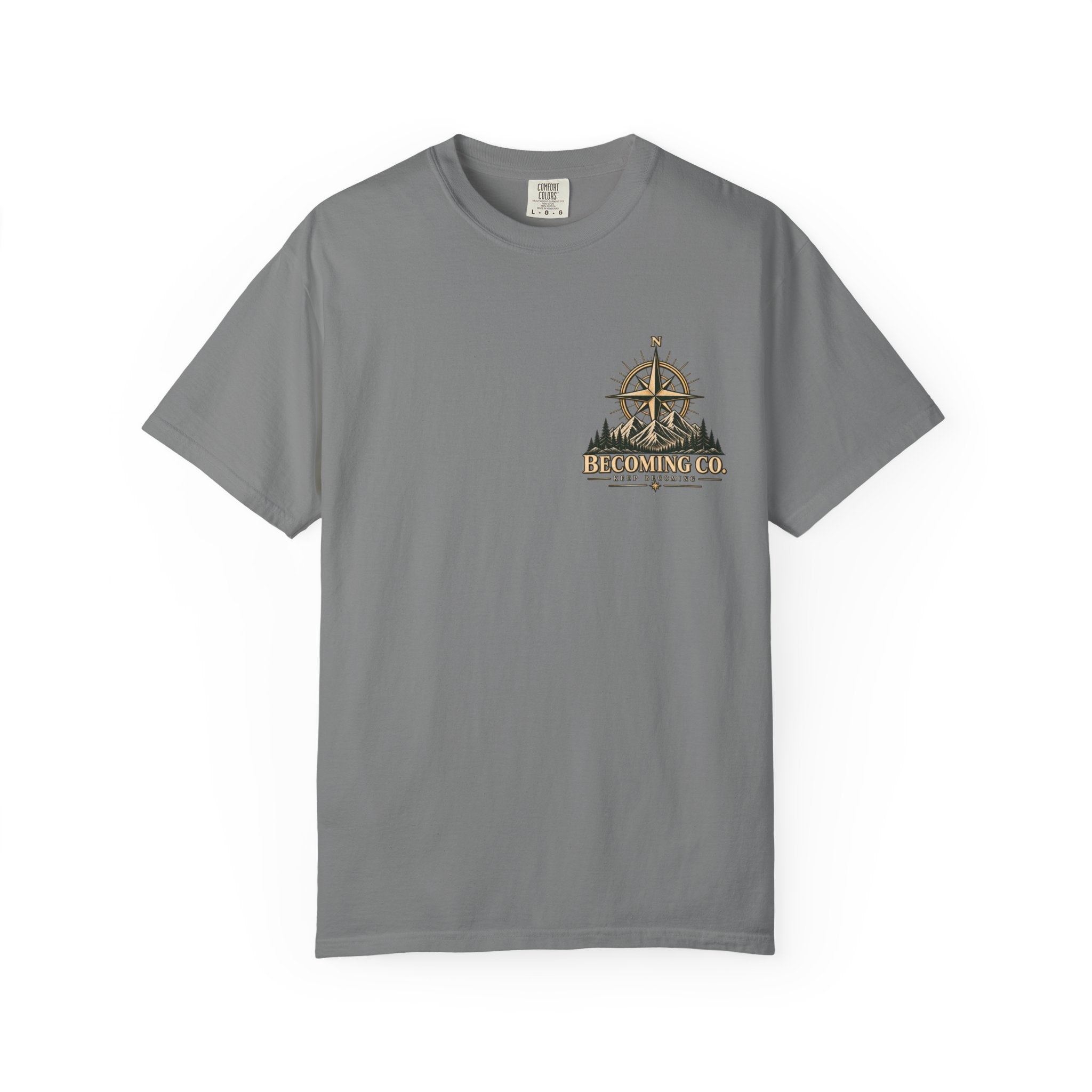 Keep Becoming Unisex Graphic Tee | Vintage Mountain Compass Shirt | Becoming Co.