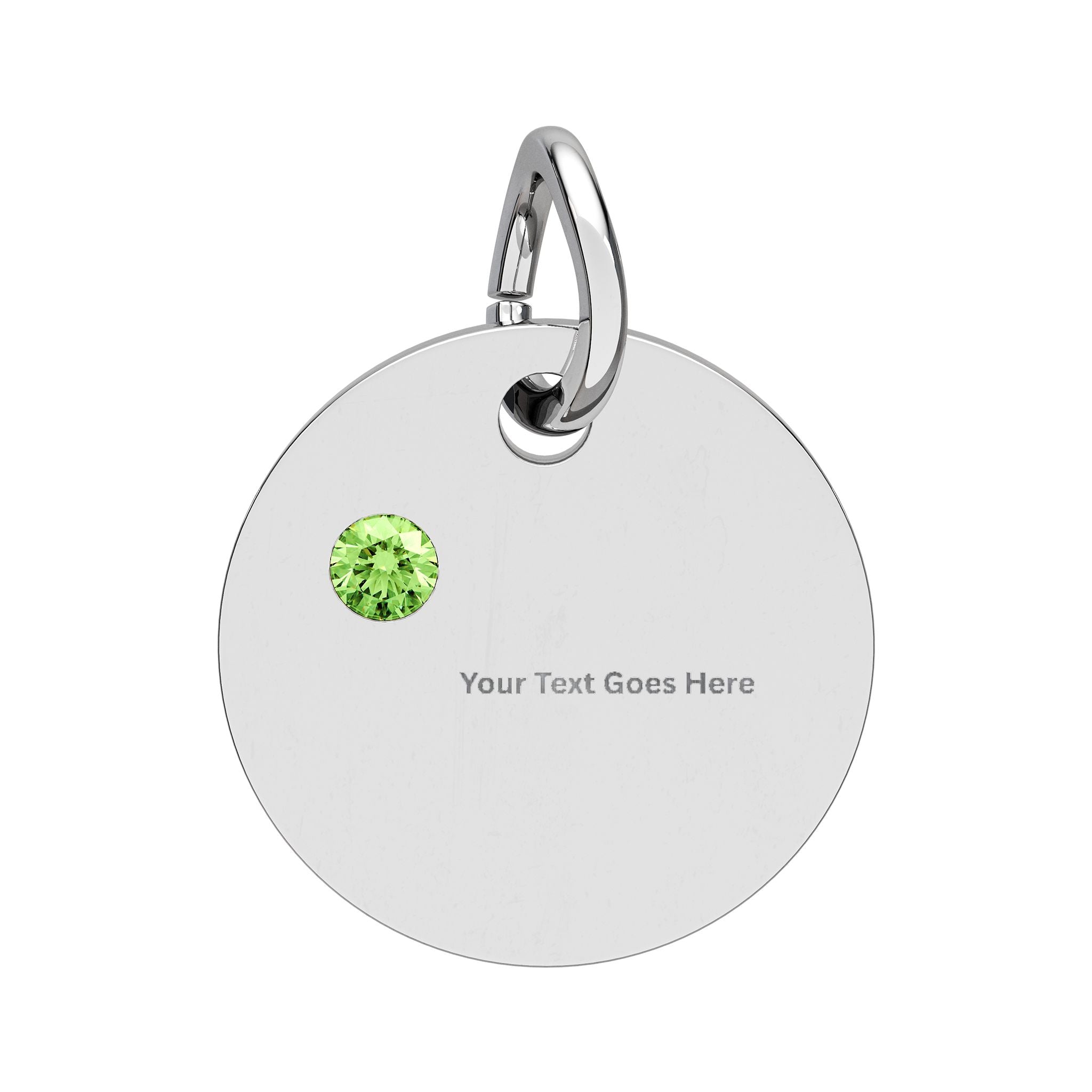 Personalized Birthstone Charm Necklace – Engraved Name Pendant Gift