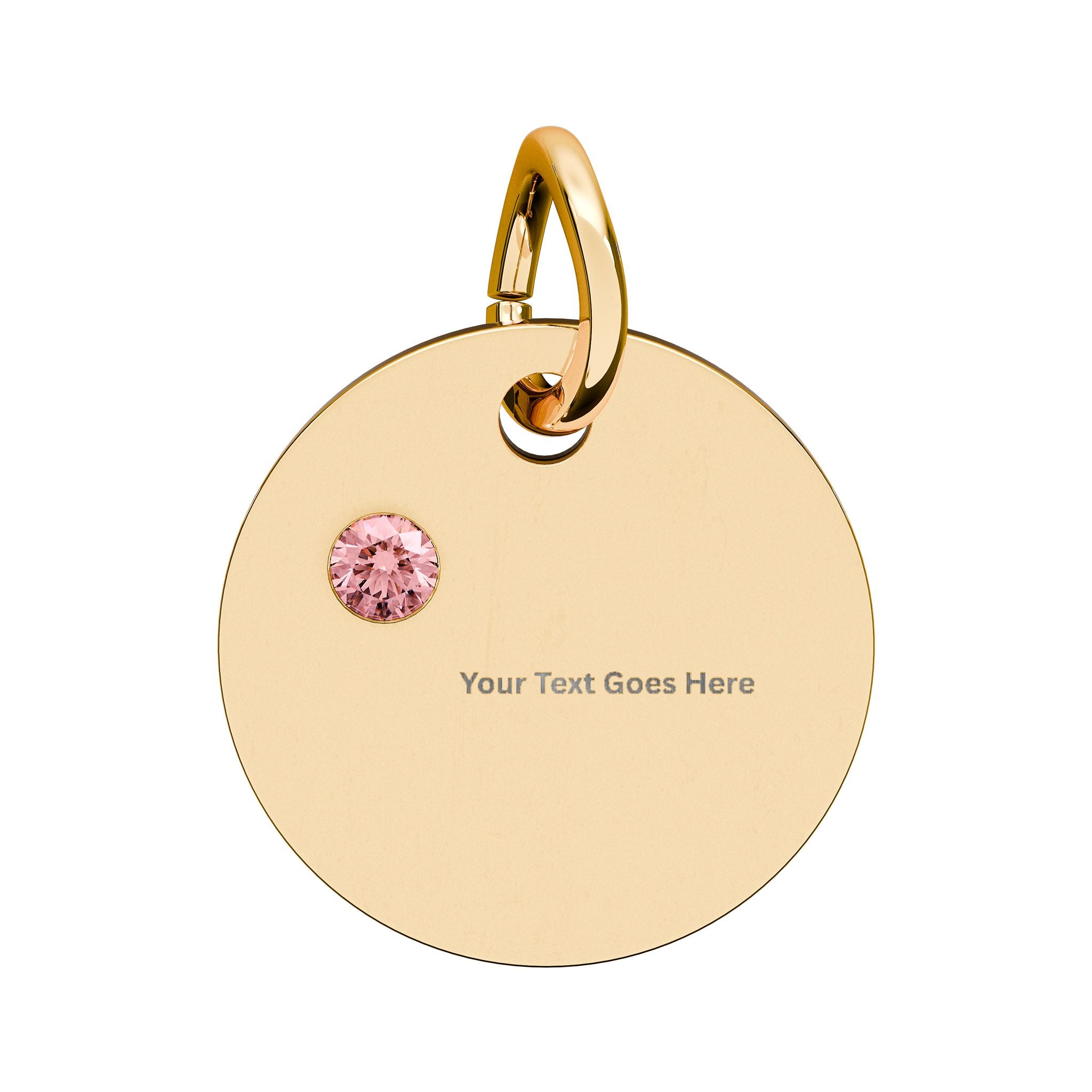 Personalized Birthstone Charm Necklace – Engraved Name Pendant Gift
