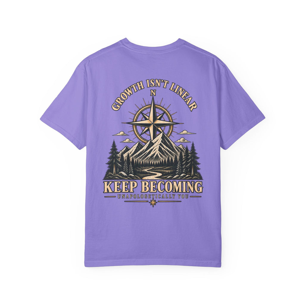 Keep Becoming Unisex Graphic Tee | Vintage Mountain Compass Shirt | Becoming Co.