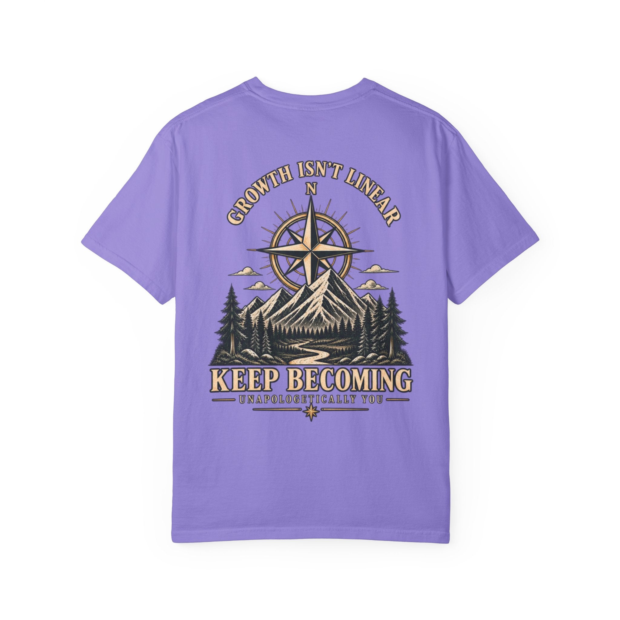 Keep Becoming Unisex Graphic Tee | Vintage Mountain Compass Shirt | Becoming Co.