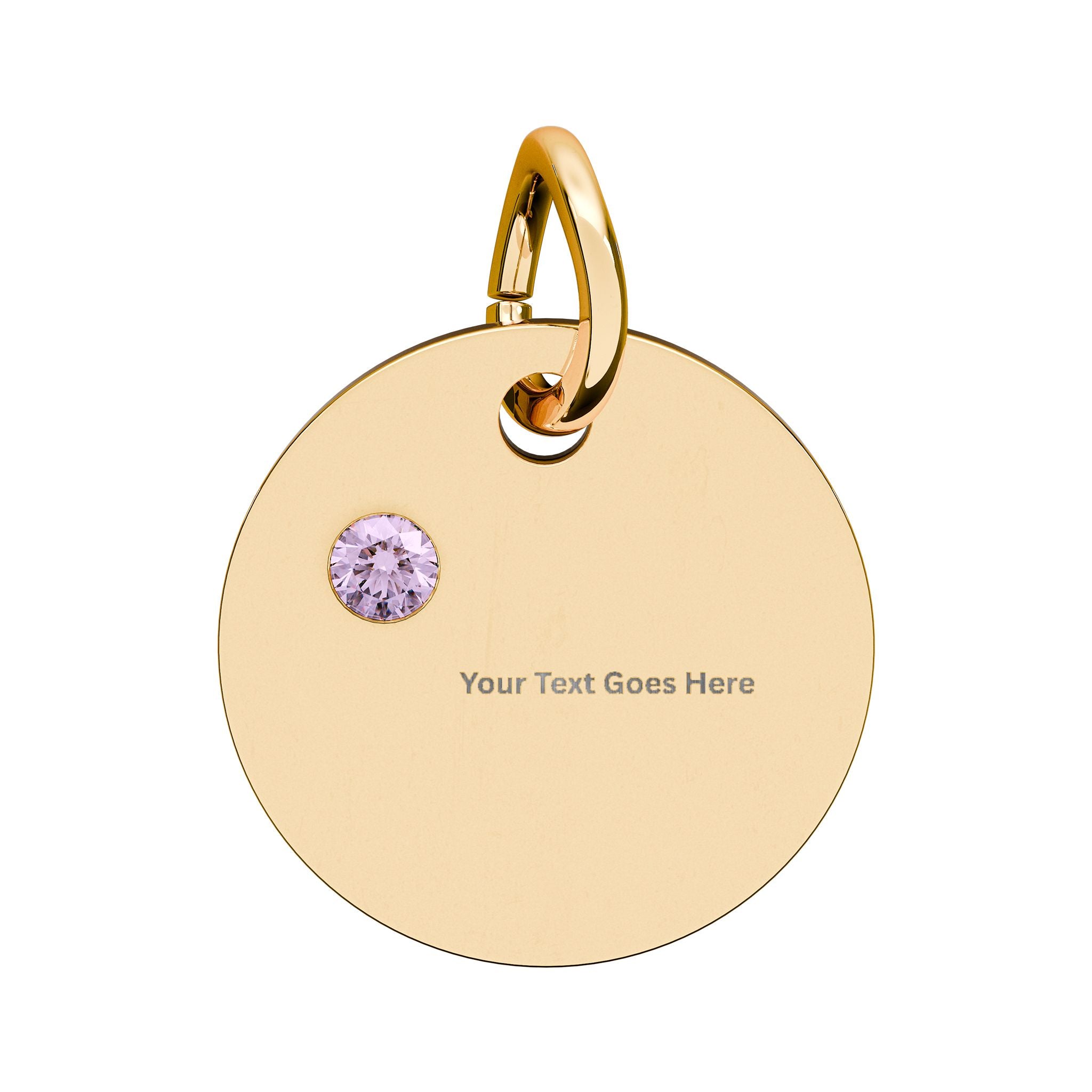 Personalized Birthstone Charm Necklace – Engraved Name Pendant Gift