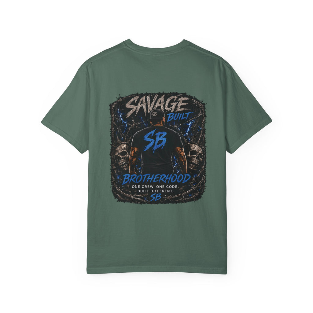 Savage Built Brotherhood T-Shirt | Men’s Graphic Tee | Streetwear Back Print Shirt | SB Logo Tee | Built Different Apparel