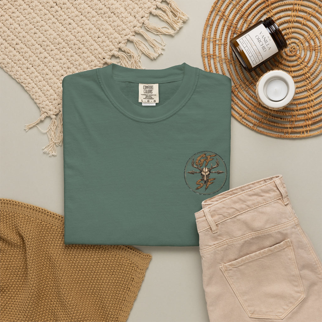 Built Different Hunting Shirt | GF Skull Logo Tee | Truck & Mule Deer Graphic Shirt