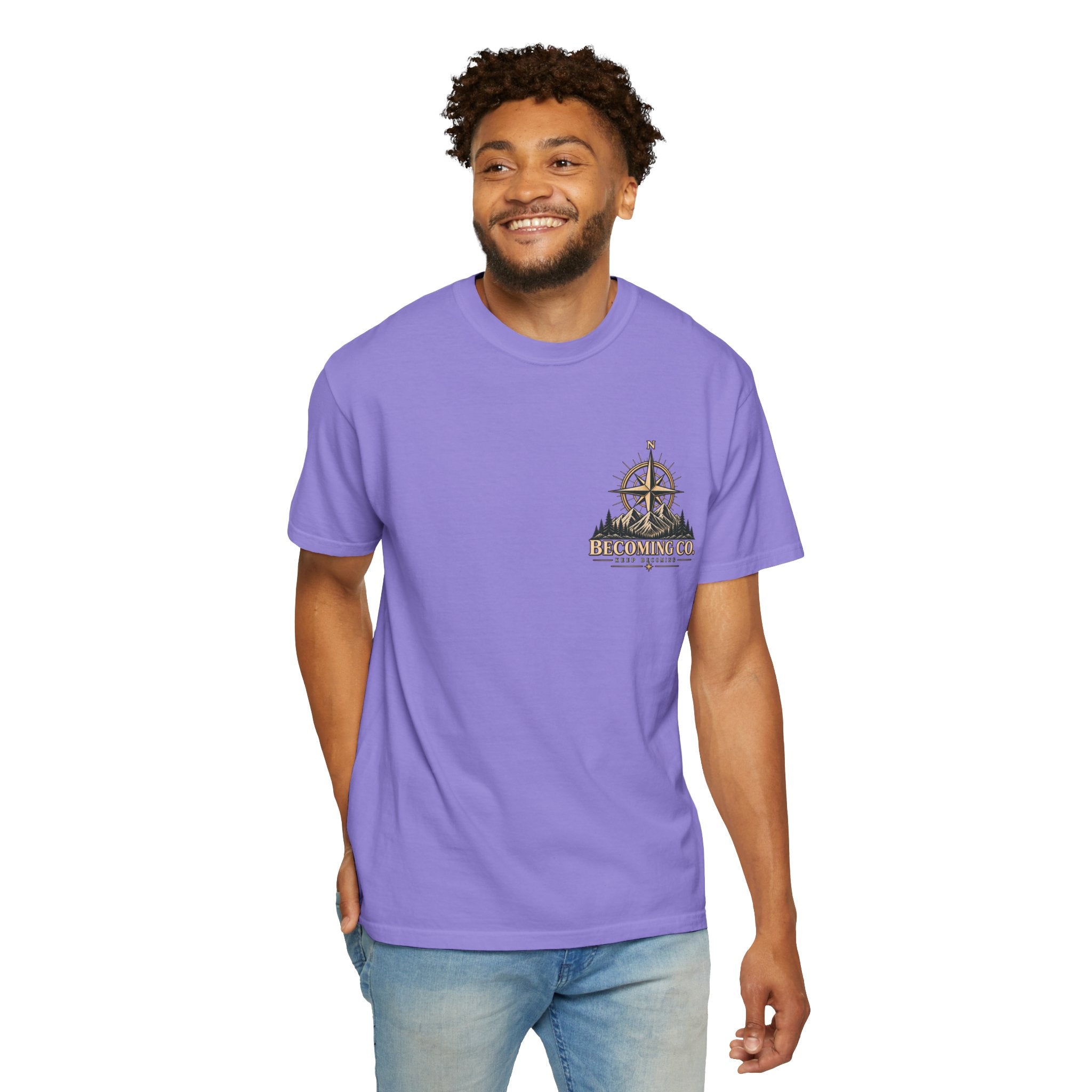 Keep Becoming Unisex Graphic Tee | Vintage Mountain Compass Shirt | Becoming Co.