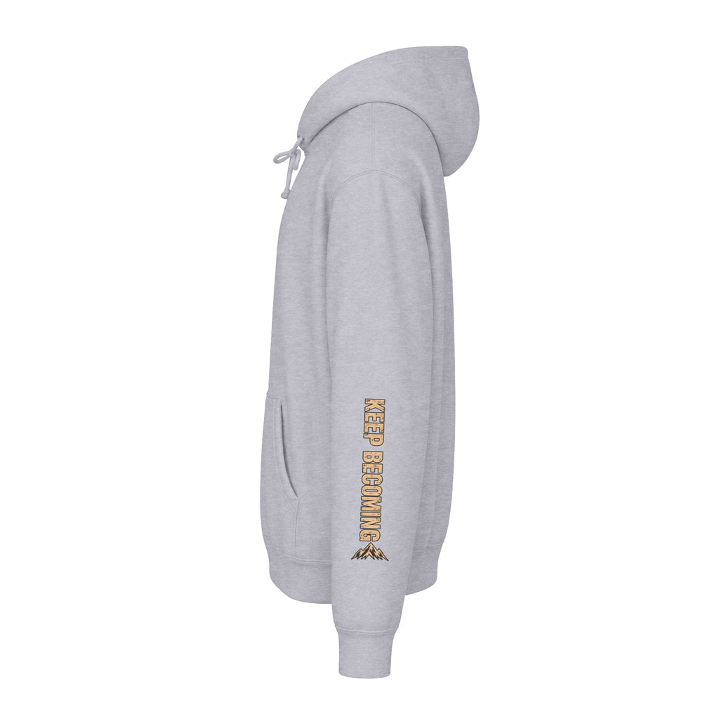 Becoming Co. Keep Becoming Mountain Compass Hoodie | Rugged Outdoor Unisex Hoodie