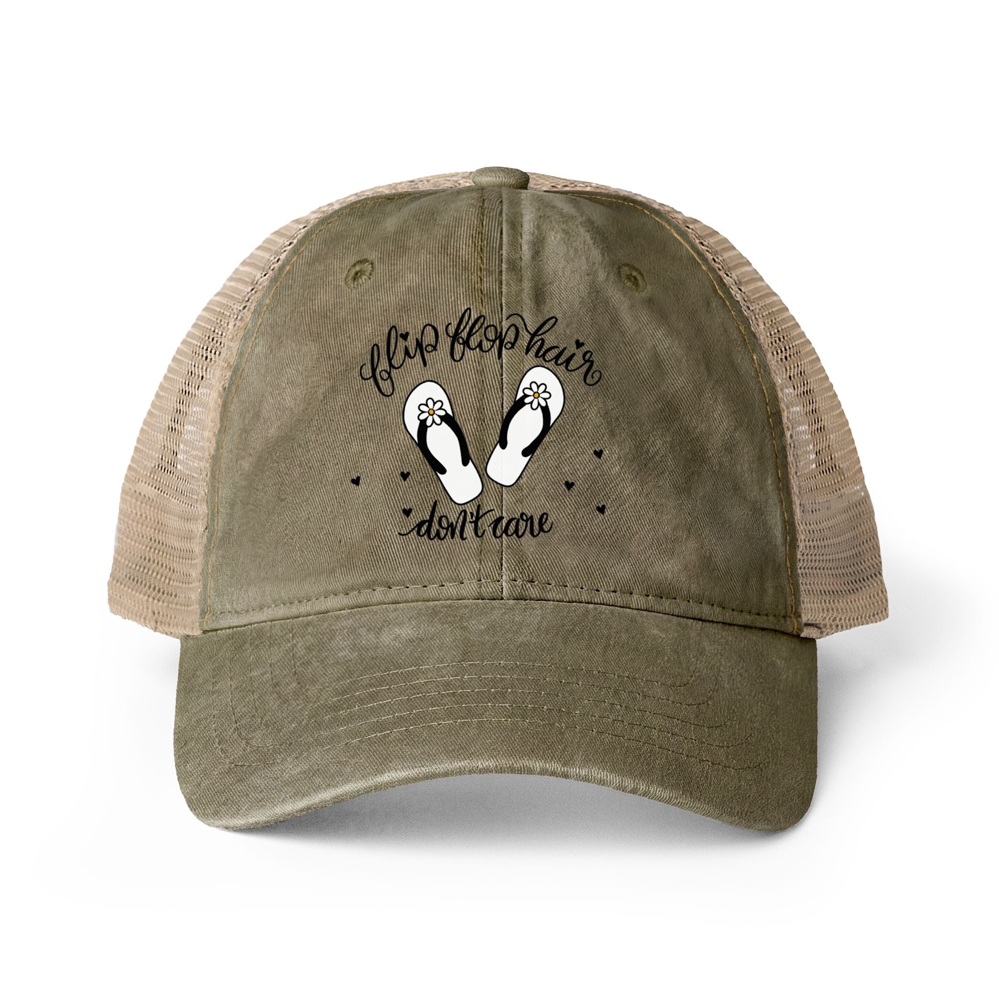 Flip Flop Hair Don't Care Ponytail Hat
