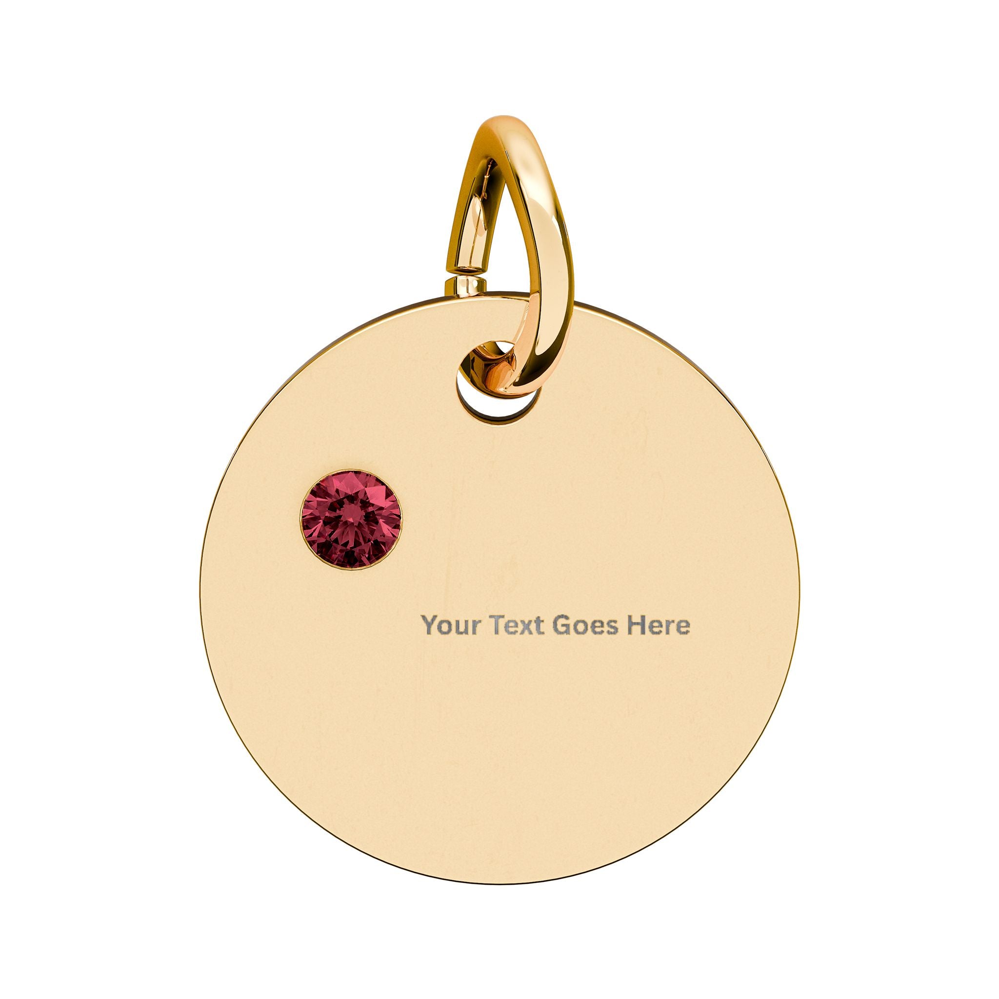 Personalized Birthstone Charm Necklace – Engraved Name Pendant Gift