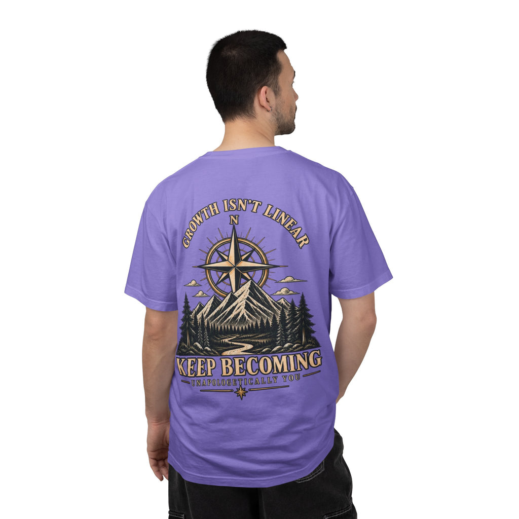 Keep Becoming Unisex Graphic Tee | Vintage Mountain Compass Shirt | Becoming Co.