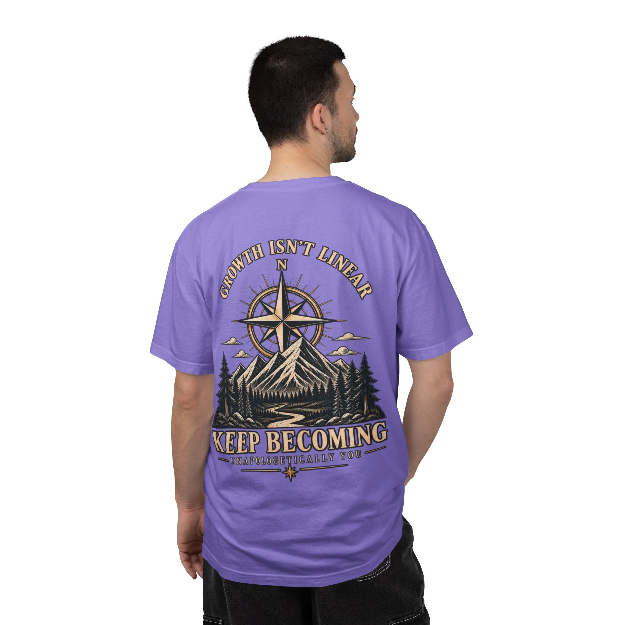 Keep Becoming Unisex Graphic Tee | Vintage Mountain Compass Shirt | Becoming Co.