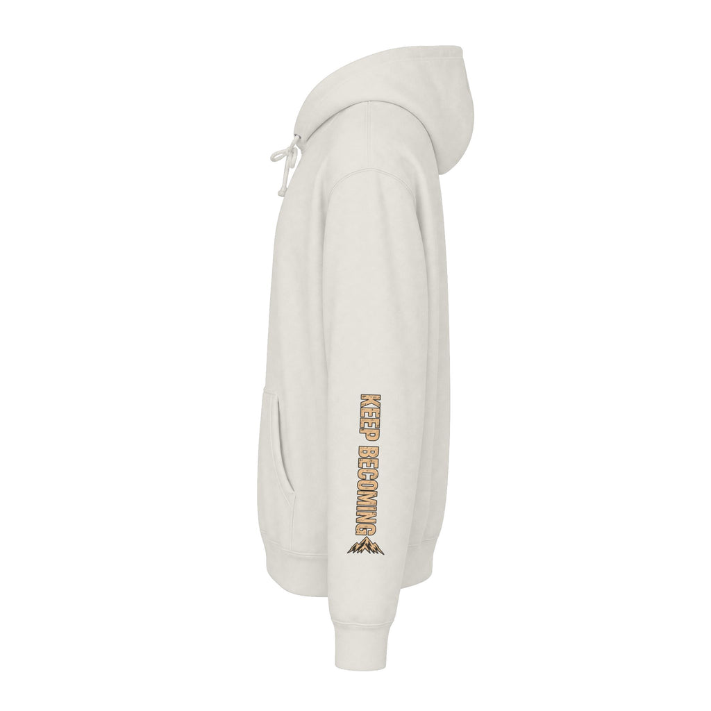 Becoming Co. Keep Becoming Mountain Compass Hoodie | Rugged Outdoor Unisex Hoodie