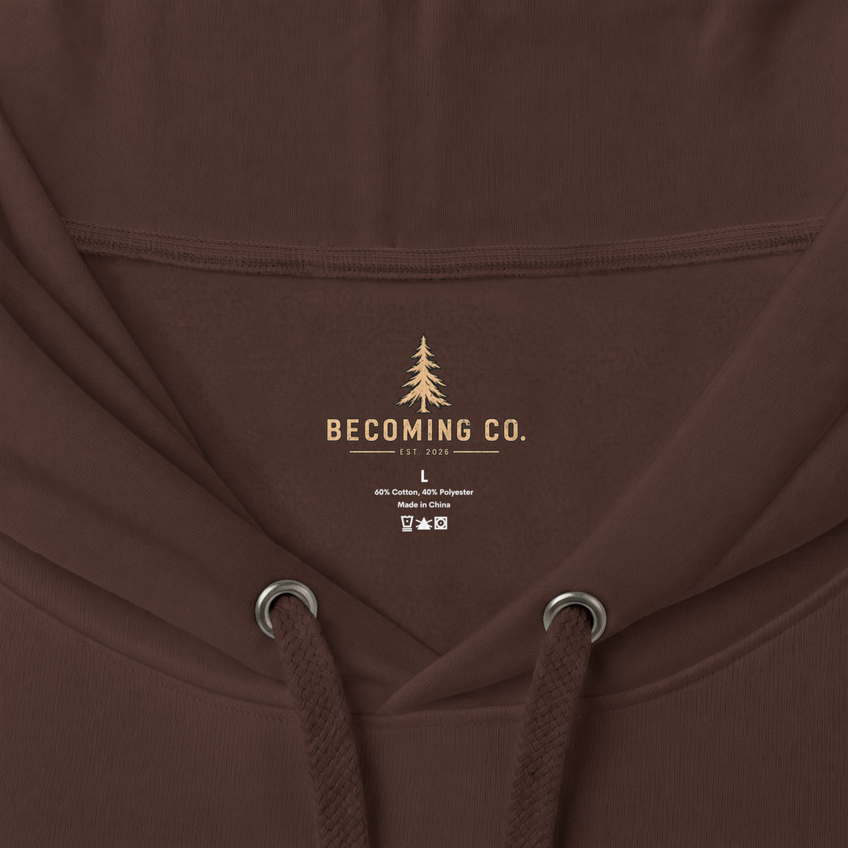 Becoming Co. Keep Becoming Mountain Compass Hoodie | Rugged Outdoor Unisex Hoodie