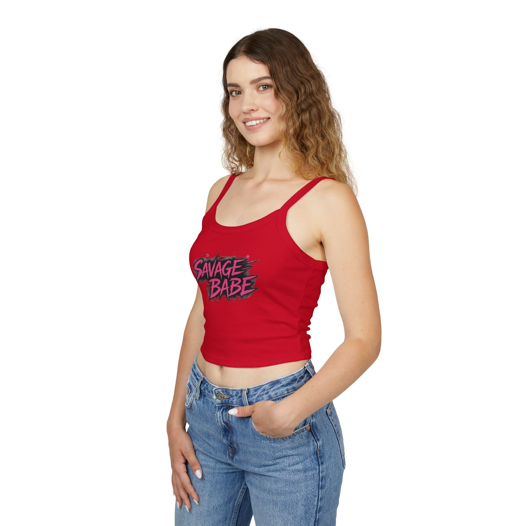 Savage Babe Tank Top | Edgy Graphic Shirt | Black Aesthetic Crop Tank | Streetwear Outfit | Bold Statement Top