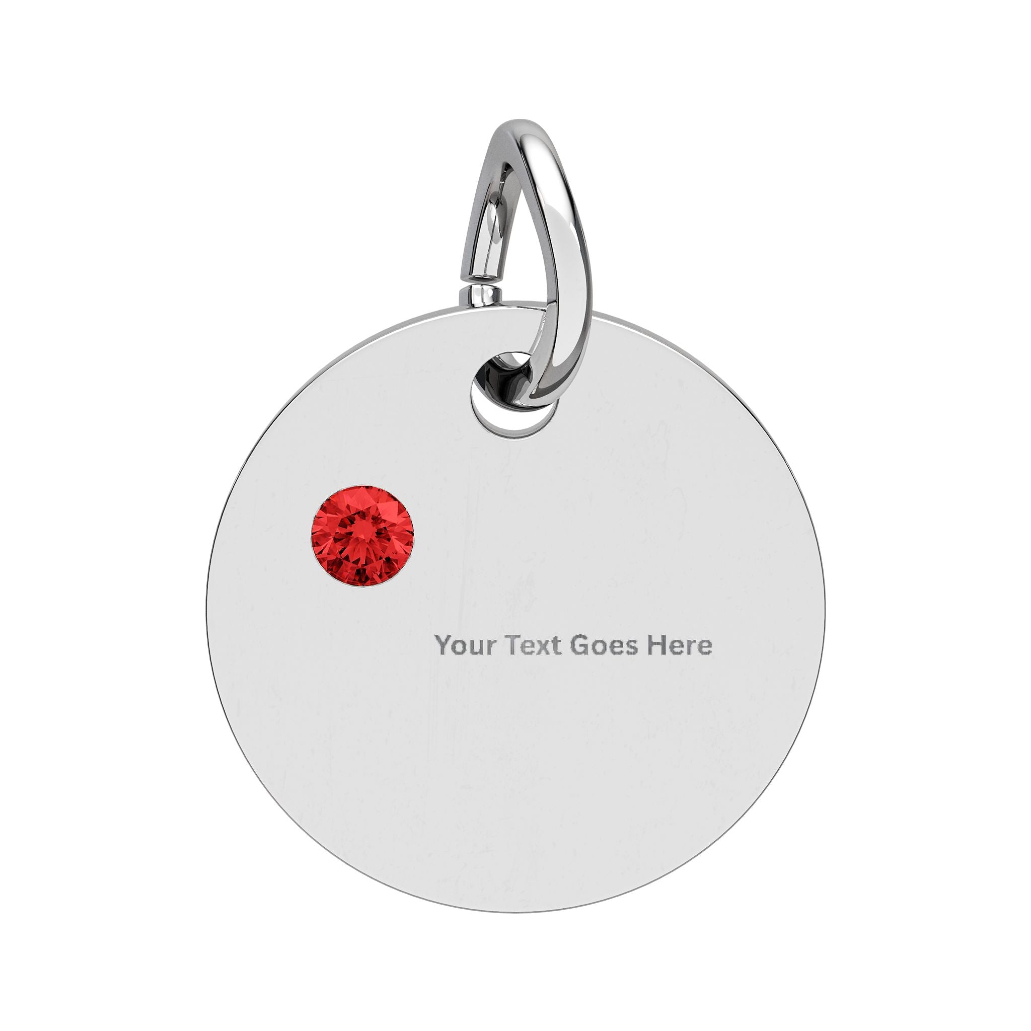 Personalized Birthstone Charm Necklace – Engraved Name Pendant Gift