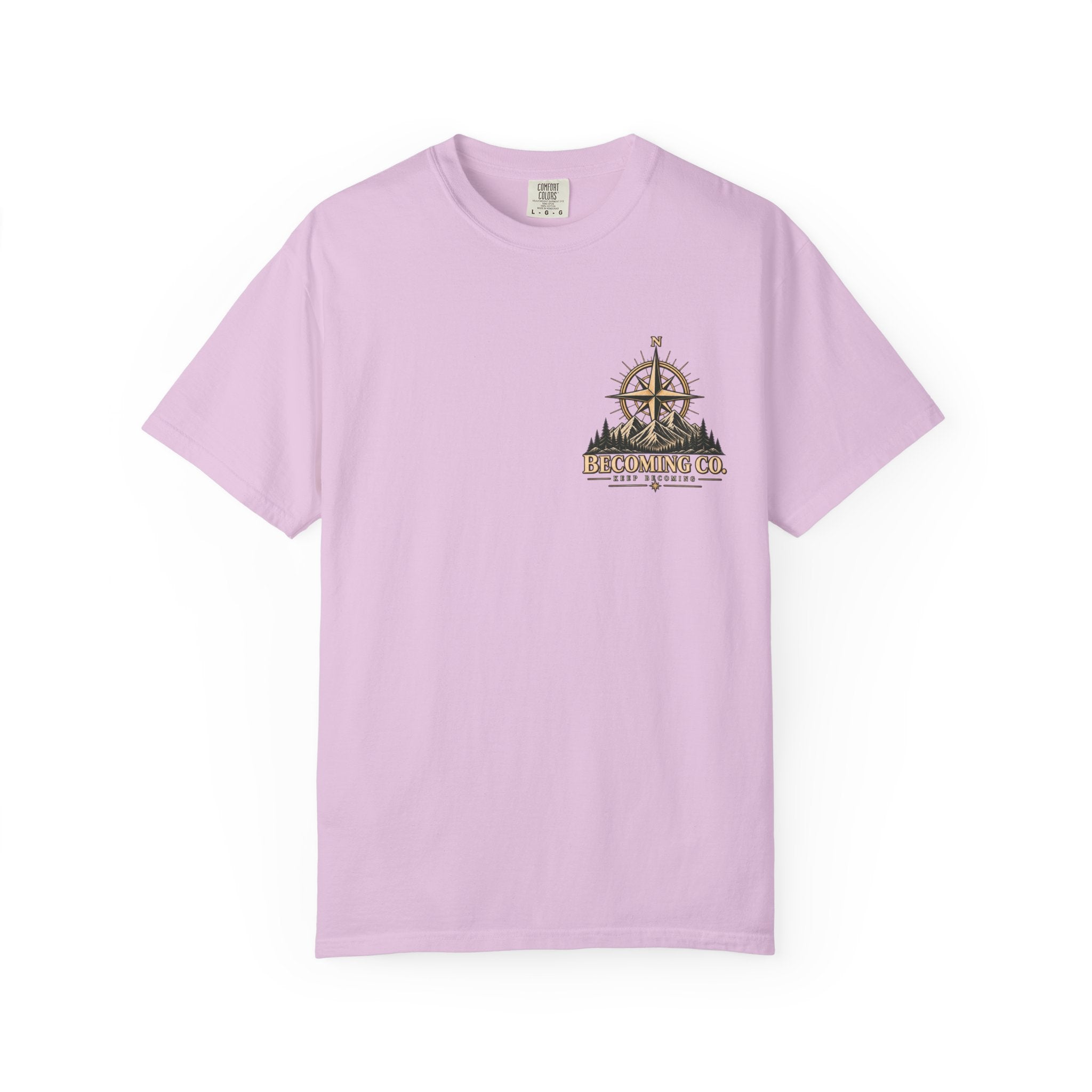 Keep Becoming Unisex Graphic Tee | Vintage Mountain Compass Shirt | Becoming Co.