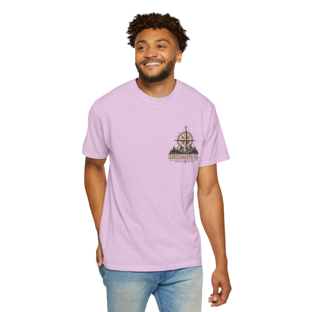 Keep Becoming Unisex Graphic Tee | Vintage Mountain Compass Shirt | Becoming Co.