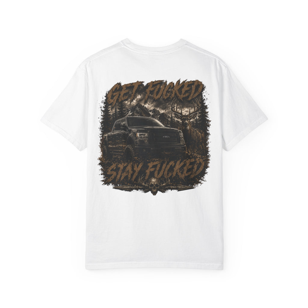 Built Different Hunting Shirt | GF Skull Logo Tee | Truck & Mule Deer Graphic Shirt