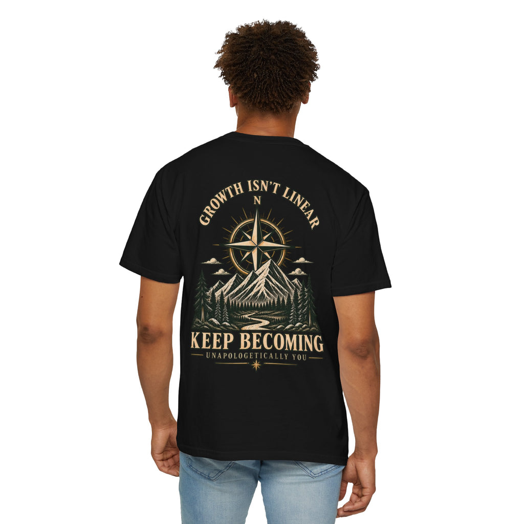 Keep Becoming Unisex Graphic Tee | Vintage Mountain Compass Shirt | Becoming Co.