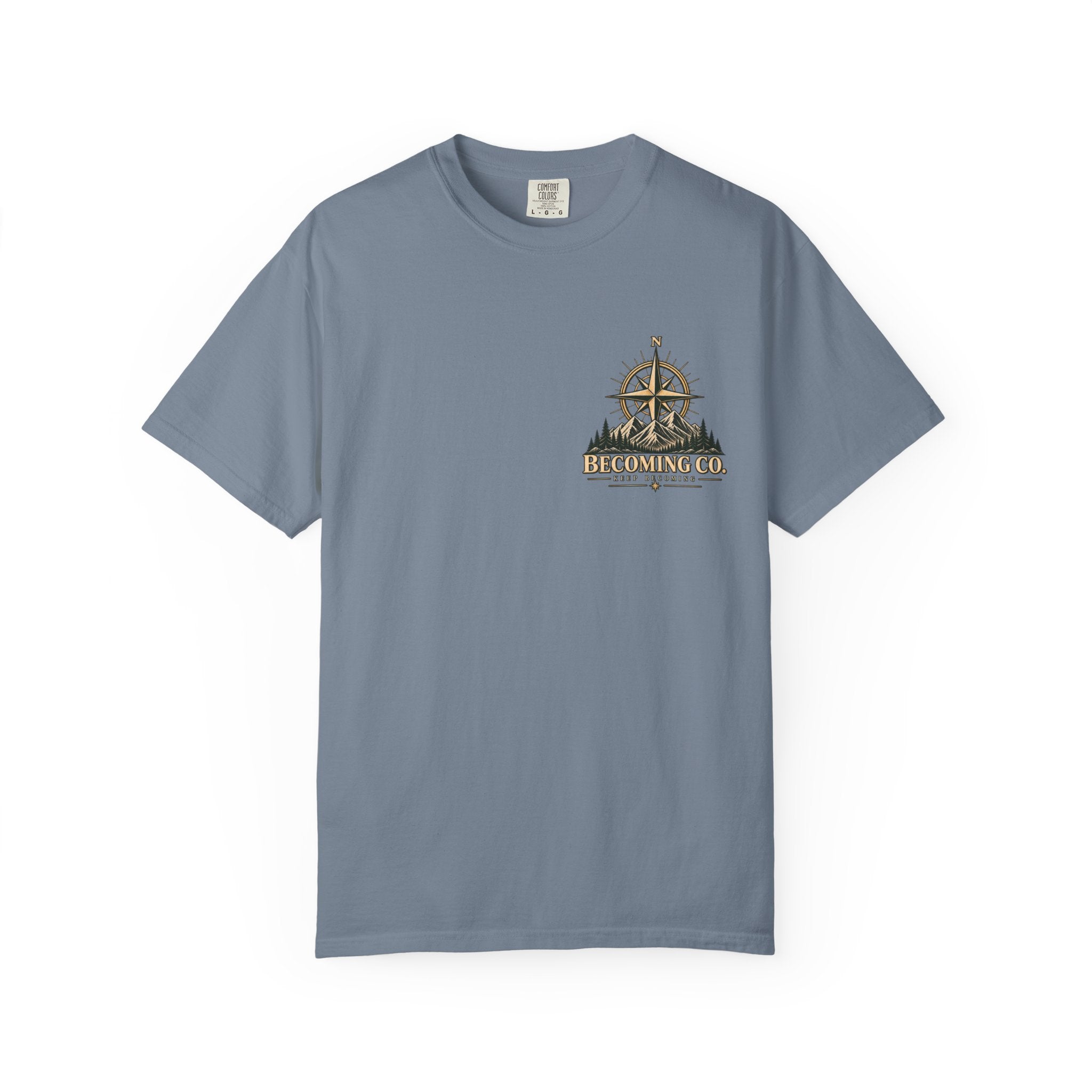 Keep Becoming Unisex Graphic Tee | Vintage Mountain Compass Shirt | Becoming Co.